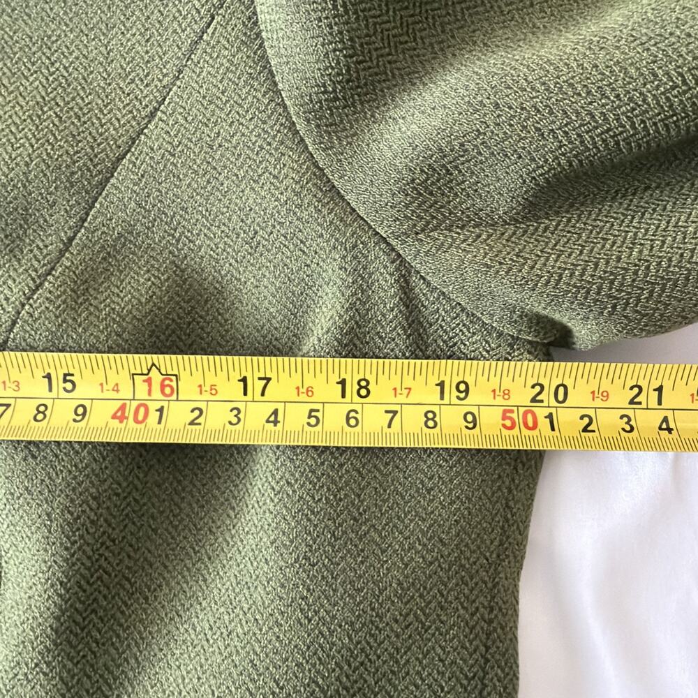 Jones Wear Olive Green Suit Blazer/Jacket Lined Stylish Size 12 - Picture 7 of 14